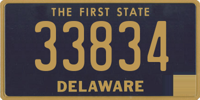 DE license plate 33834