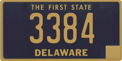 DE license plate 3384