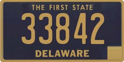 DE license plate 33842