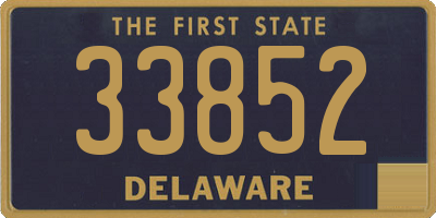 DE license plate 33852