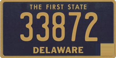 DE license plate 33872