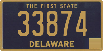 DE license plate 33874