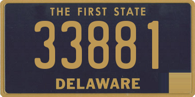 DE license plate 33881