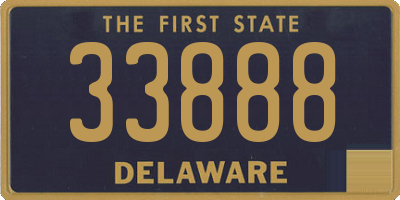 DE license plate 33888