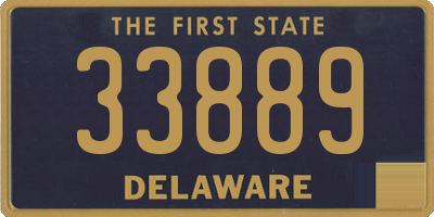 DE license plate 33889