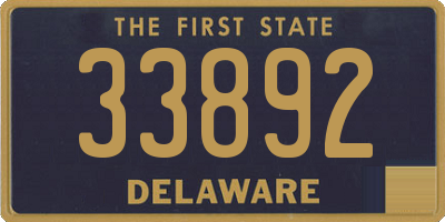 DE license plate 33892