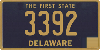 DE license plate 3392