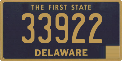 DE license plate 33922
