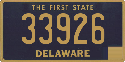 DE license plate 33926