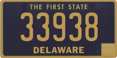 DE license plate 33938