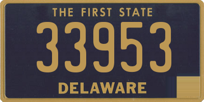 DE license plate 33953