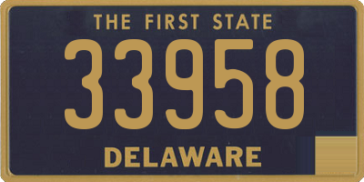 DE license plate 33958