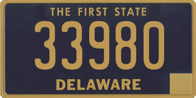 DE license plate 33980