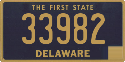 DE license plate 33982