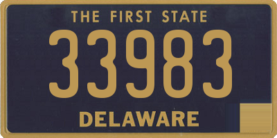 DE license plate 33983