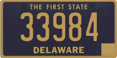 DE license plate 33984