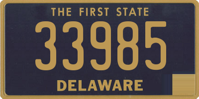 DE license plate 33985
