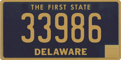 DE license plate 33986