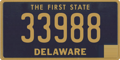DE license plate 33988