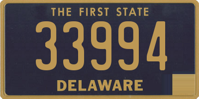 DE license plate 33994