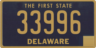 DE license plate 33996