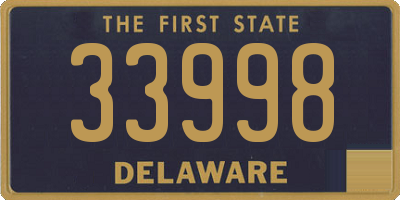DE license plate 33998