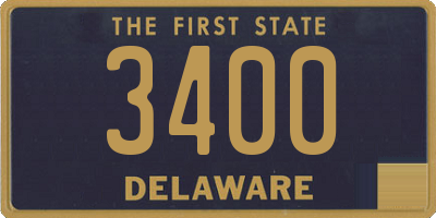 DE license plate 3400