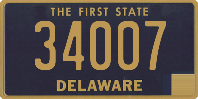 DE license plate 34007