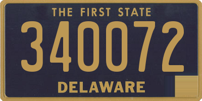 DE license plate 340072