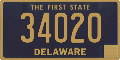 DE license plate 34020