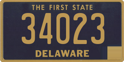 DE license plate 34023