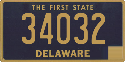 DE license plate 34032