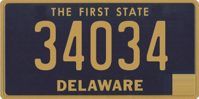 DE license plate 34034