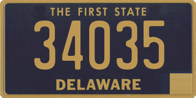 DE license plate 34035