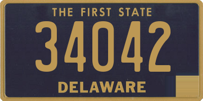 DE license plate 34042