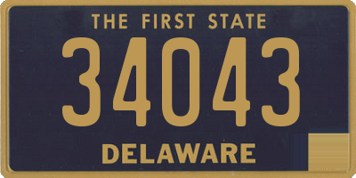 DE license plate 34043