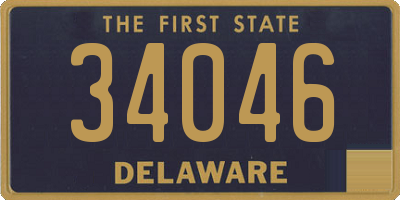 DE license plate 34046