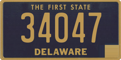 DE license plate 34047