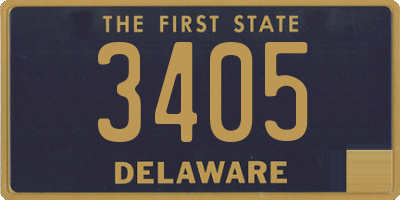 DE license plate 3405