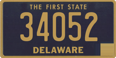 DE license plate 34052