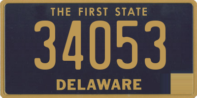 DE license plate 34053