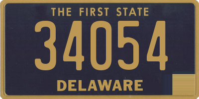 DE license plate 34054