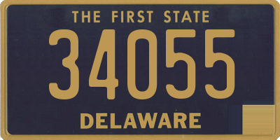 DE license plate 34055