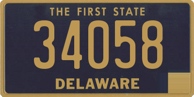 DE license plate 34058
