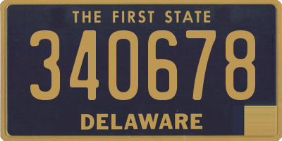 DE license plate 340678