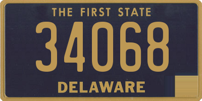 DE license plate 34068