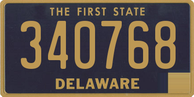 DE license plate 340768