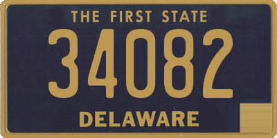 DE license plate 34082