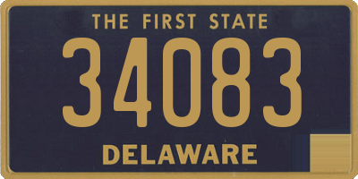 DE license plate 34083