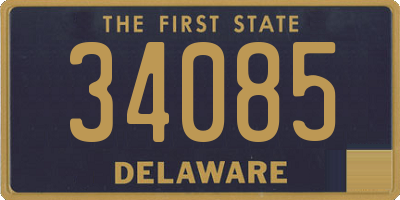 DE license plate 34085